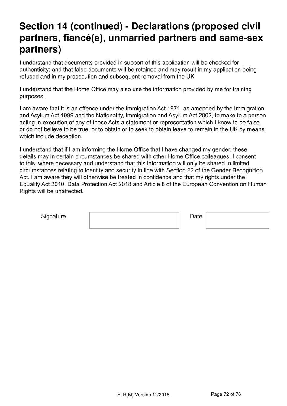 Form FLR(M) Extend Your Stay in the UK as a Partner or Dependent Child - United Kingdom, Page 72