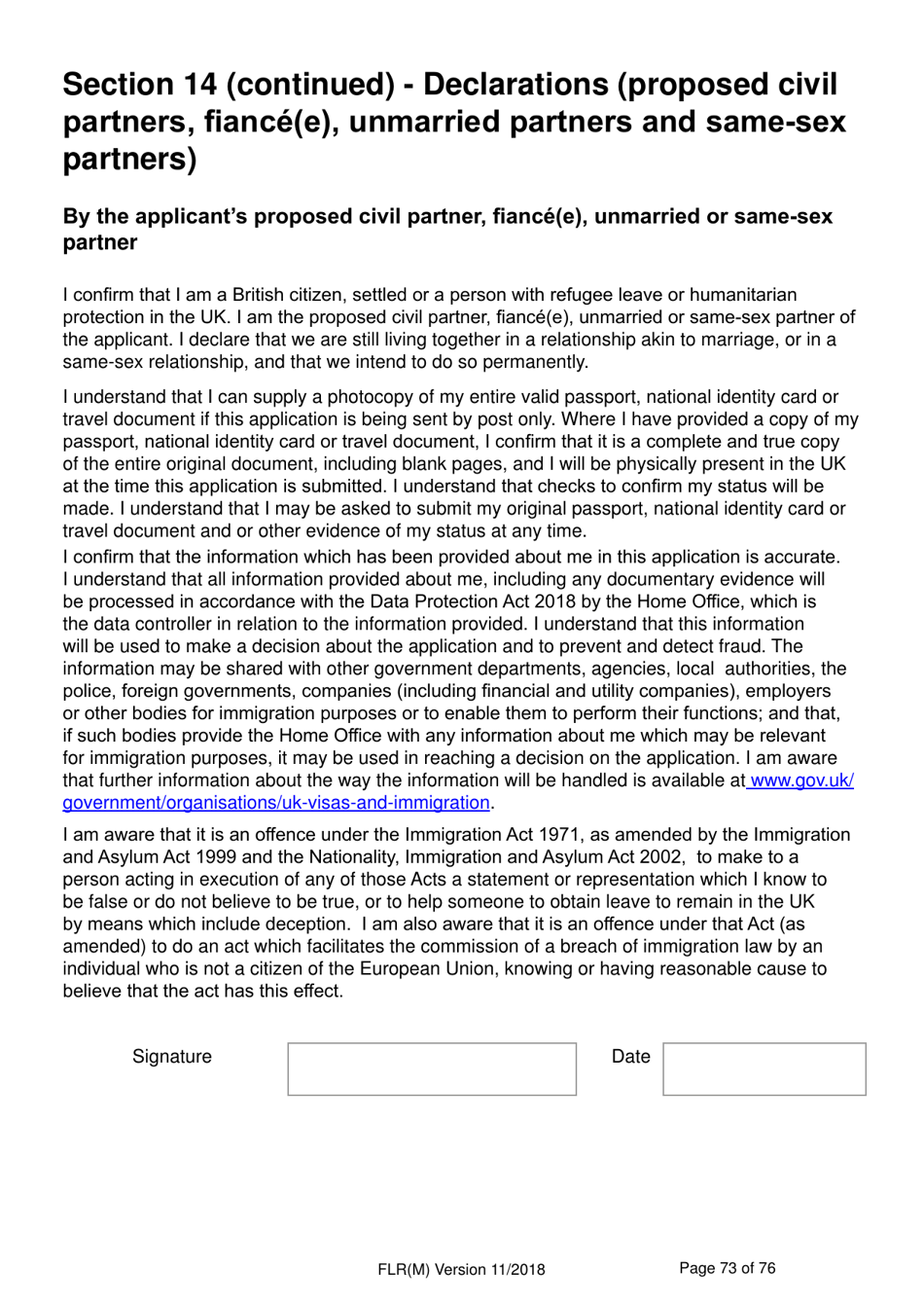 Form FLR(M) Extend Your Stay in the UK as a Partner or Dependent Child - United Kingdom, Page 73