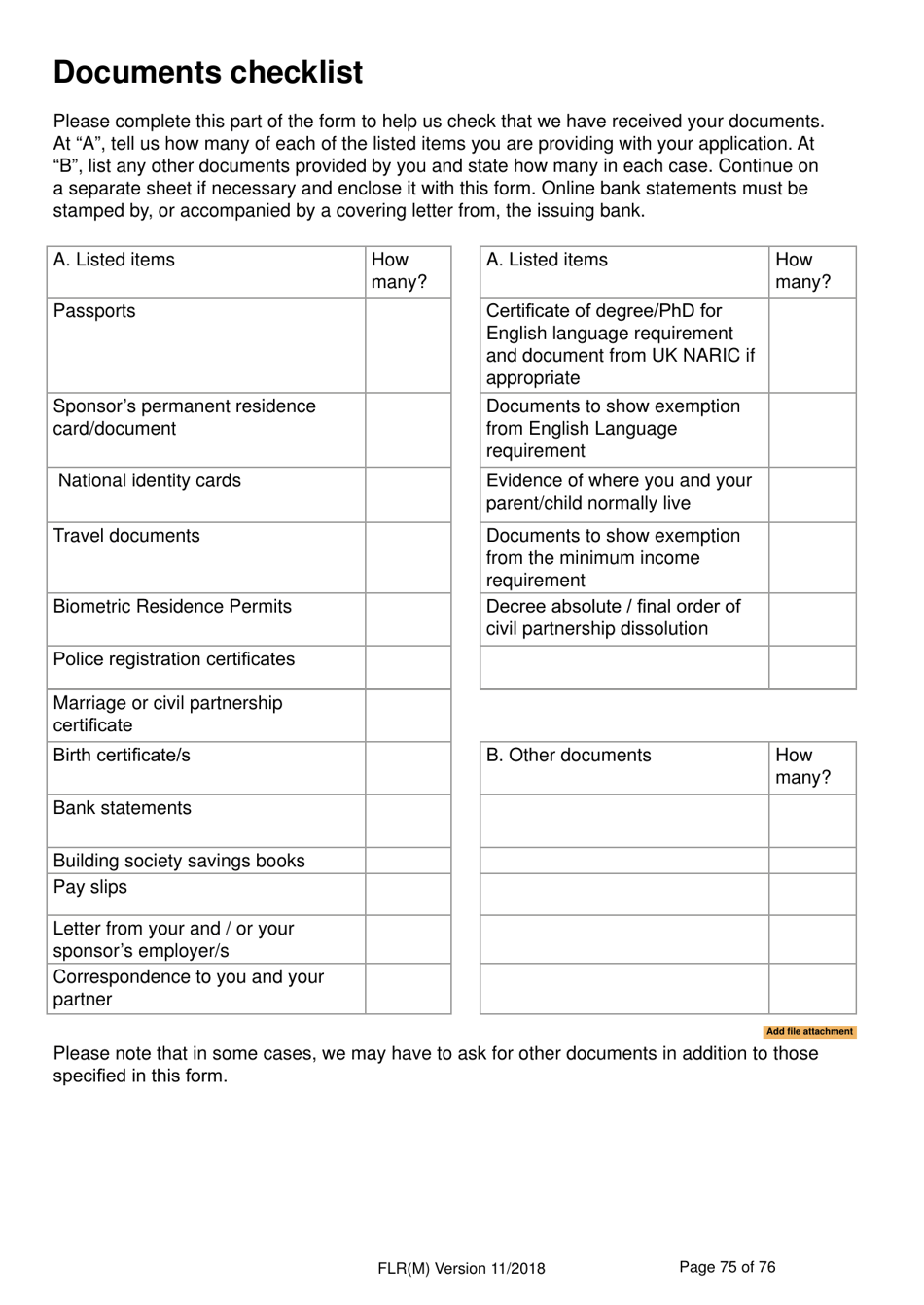 Form FLR(M) Extend Your Stay in the UK as a Partner or Dependent Child - United Kingdom, Page 75