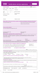 Form GMS1 &quot;Family Doctor Services Registration&quot; - United Kingdom