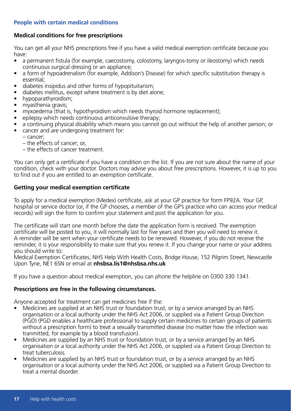Form HC11 Help With Health Costs - United Kingdom, Page 17