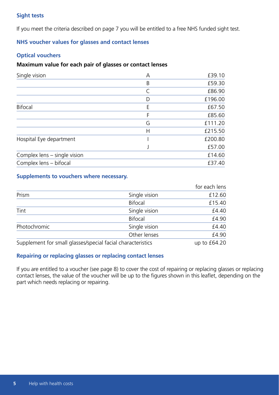 Form HC11 Help With Health Costs - United Kingdom, Page 5