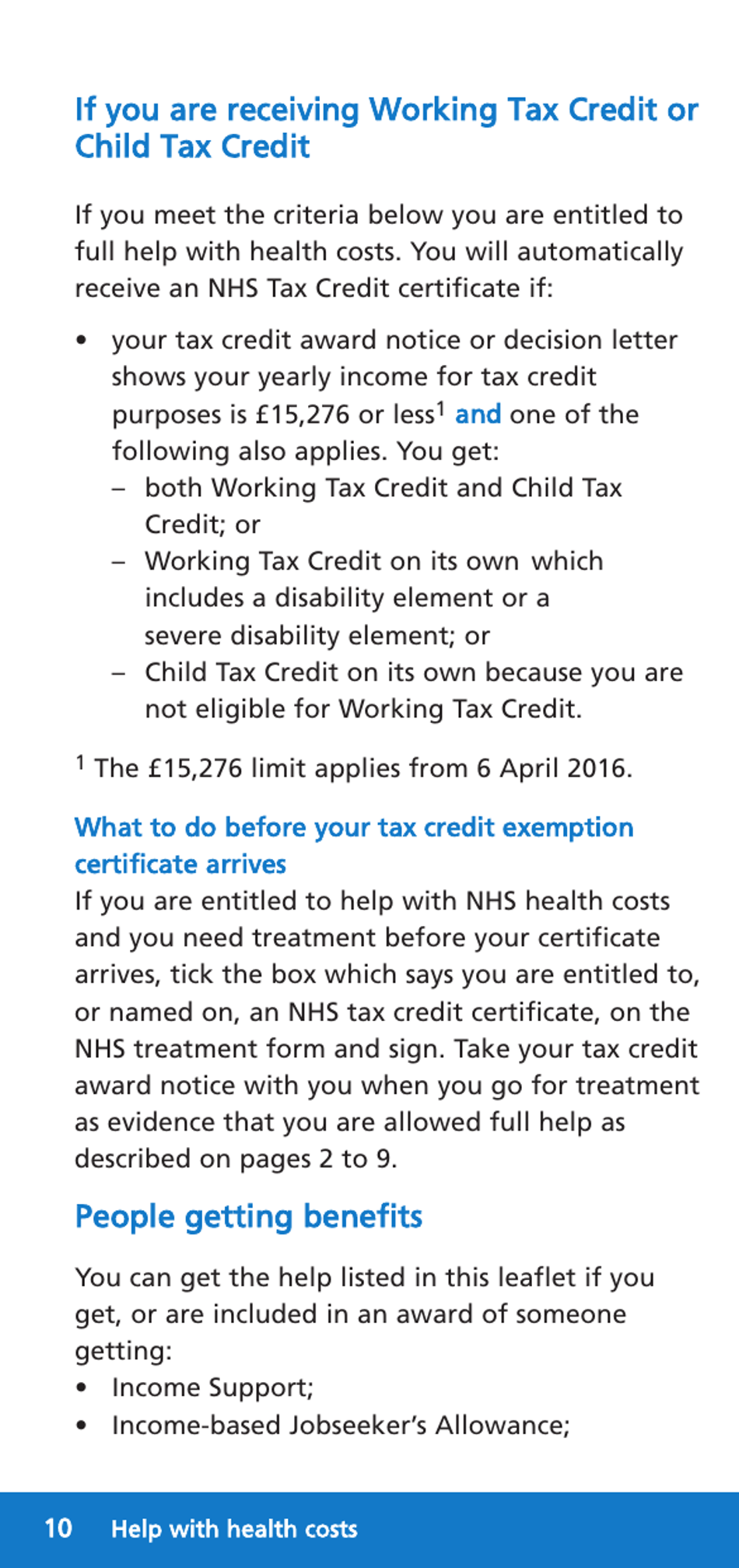 Form HC12 Help With Health Costs - United Kingdom, Page 10