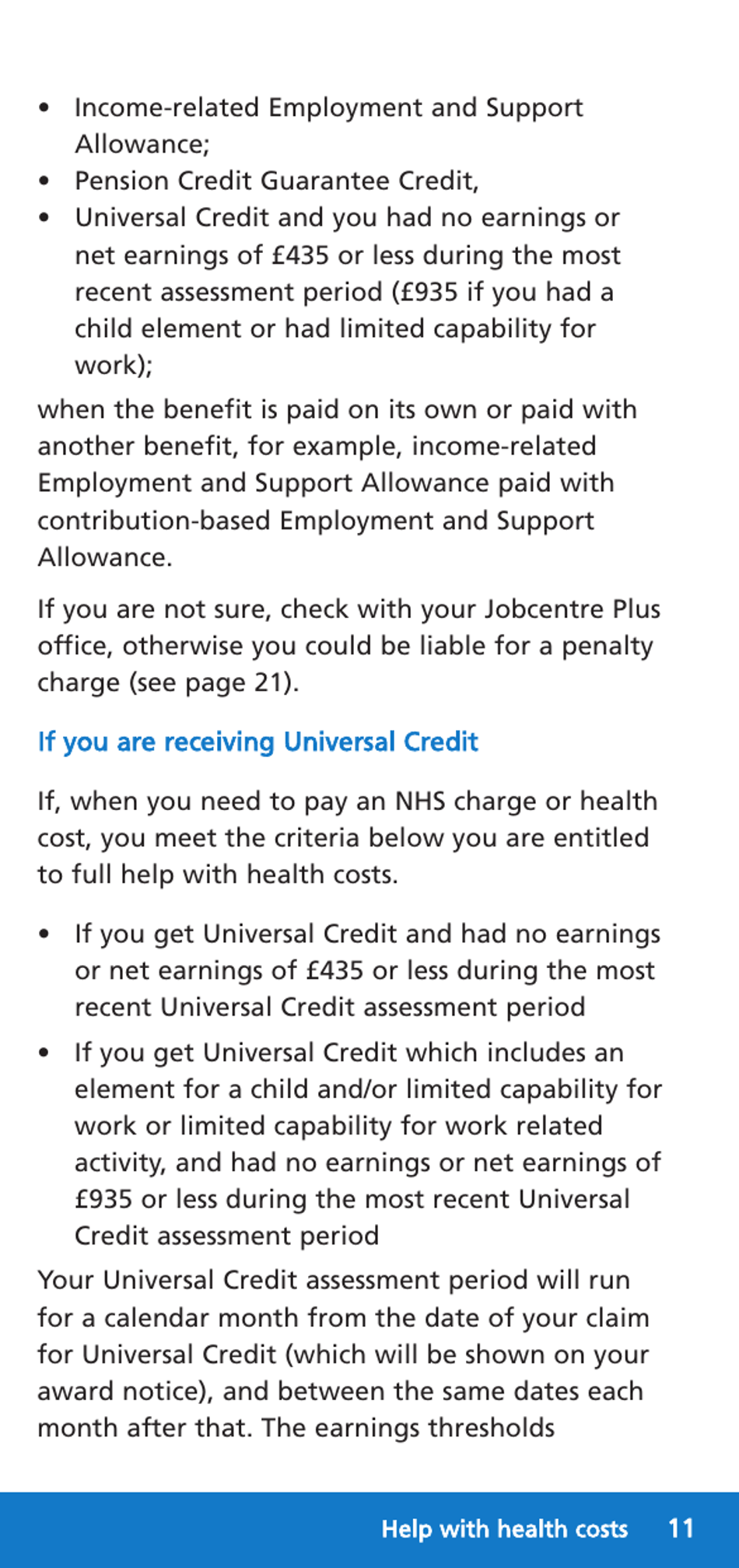 Form HC12 Help With Health Costs - United Kingdom, Page 11