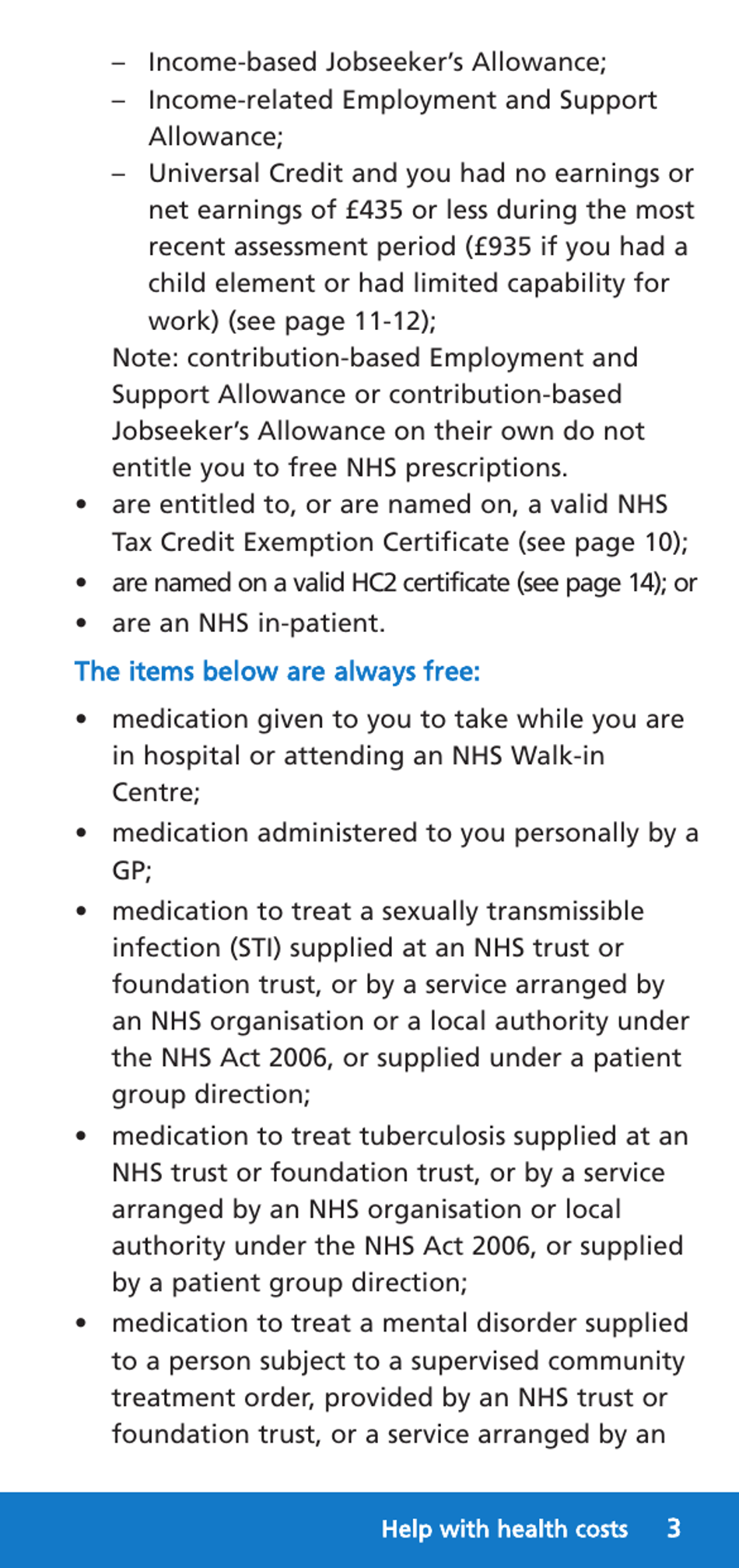 Form HC12 Help With Health Costs - United Kingdom, Page 3