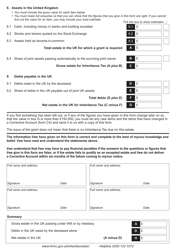Form IHT207 Return of Estate Information - United Kingdom, Page 2