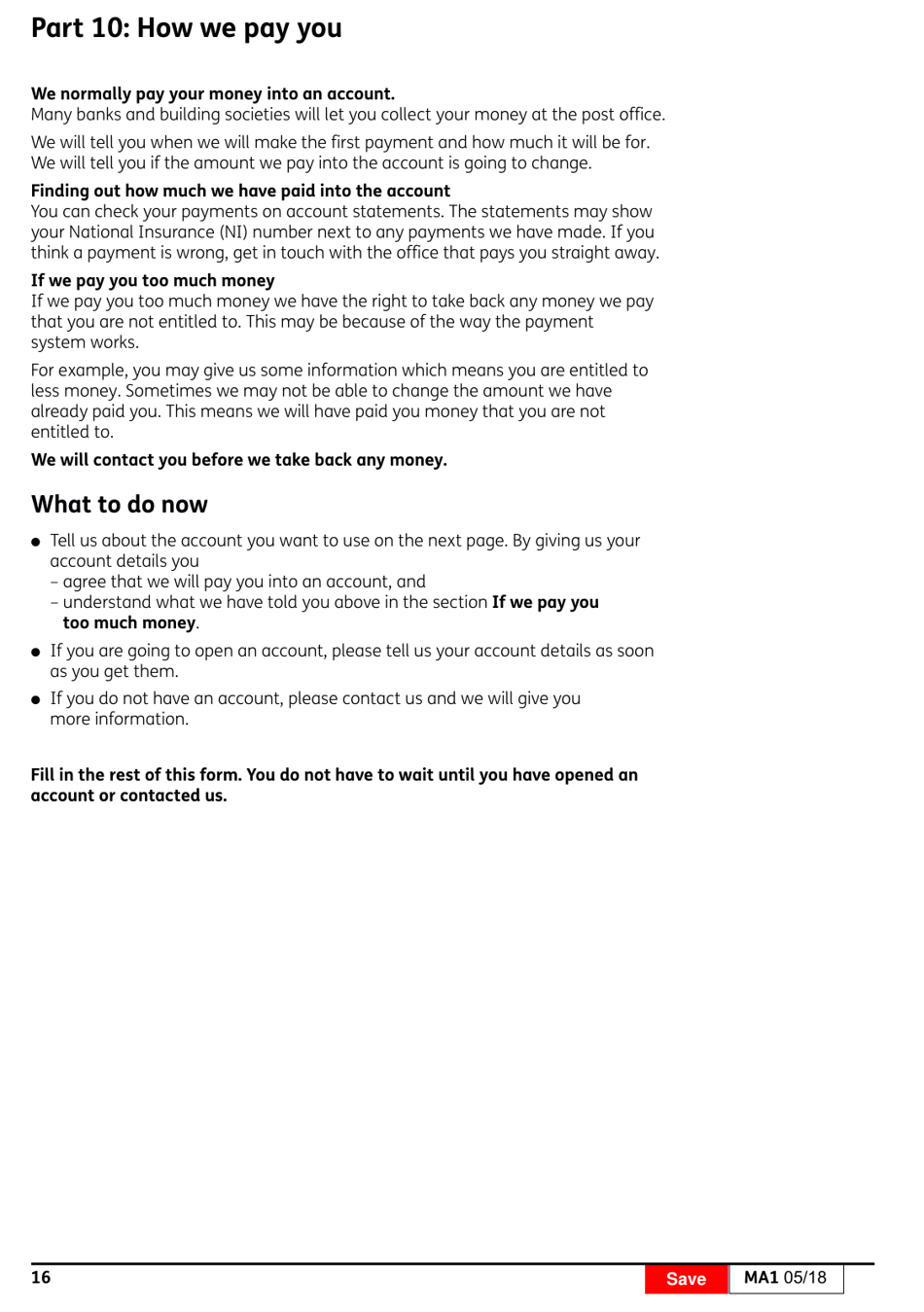 Form MA1 Maternity Allowance - United Kingdom, Page 17