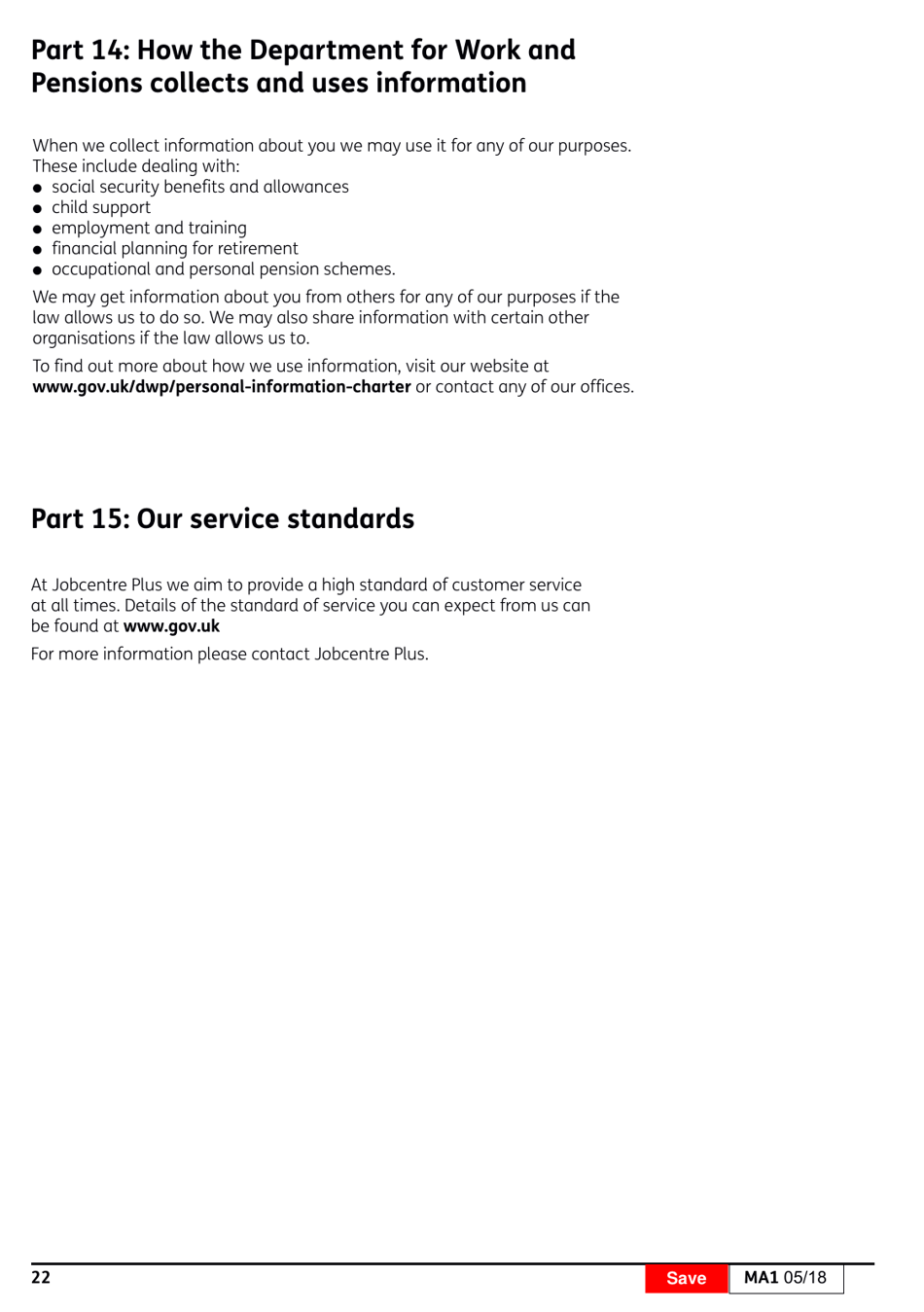 Form MA1 Maternity Allowance - United Kingdom, Page 23