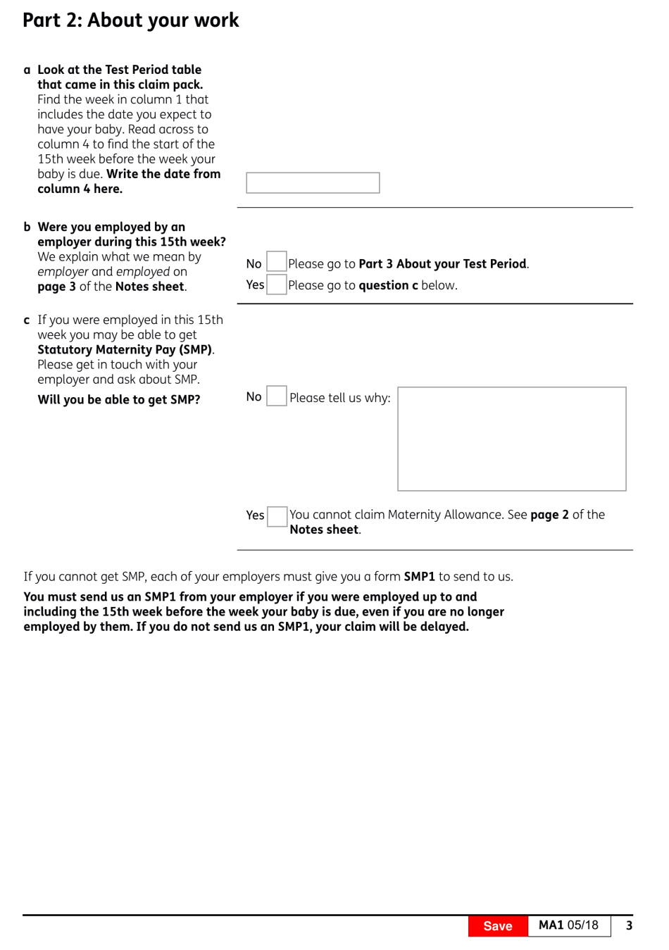 Form MA1 Maternity Allowance - United Kingdom, Page 4