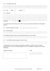 Form MN1 Application for Registration of a Child Under 18 as a British Citizen - United Kingdom, Page 22