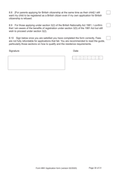 Form MN1 Application for Registration of a Child Under 18 as a British Citizen - United Kingdom, Page 30