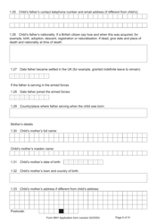 Form MN1 Application for Registration of a Child Under 18 as a British Citizen - United Kingdom, Page 6