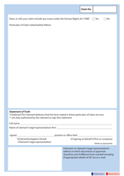 Form N1 Claim Form (Cpr Part 7) - United Kingdom, Page 2