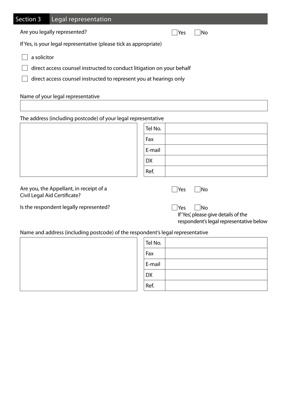 Form N161 Appellants Notice - United Kingdom, Page 3