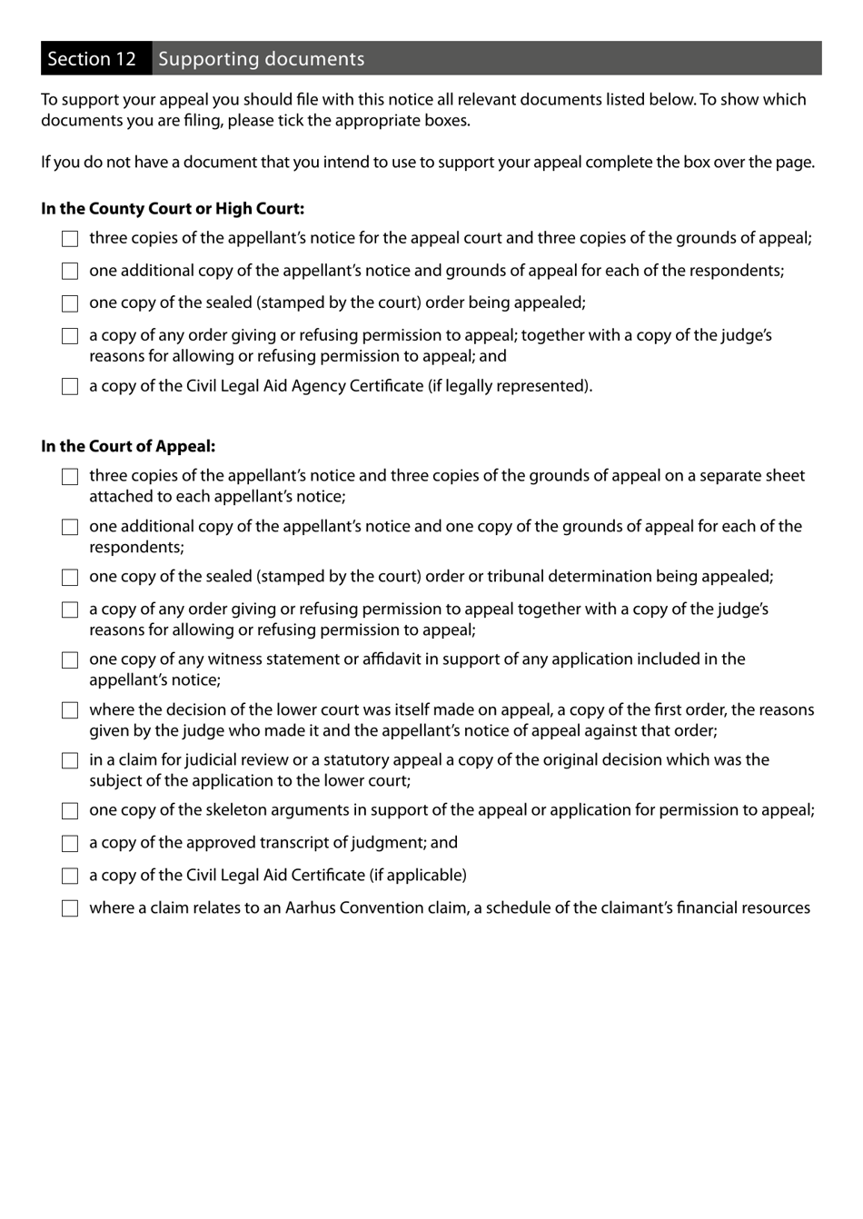 Form N161 Appellants Notice - United Kingdom, Page 8