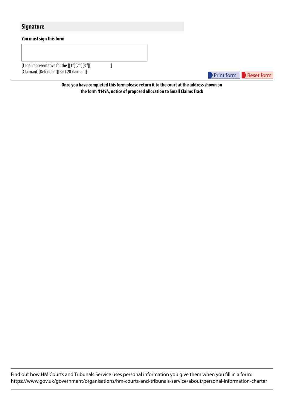 Form N180 Directions Questionnaire (Small Claims Track) - United Kingdom, Page 3
