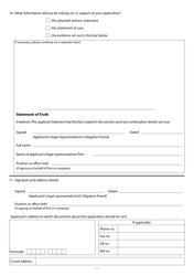 Form N244 Application Notice - United Kingdom, Page 2