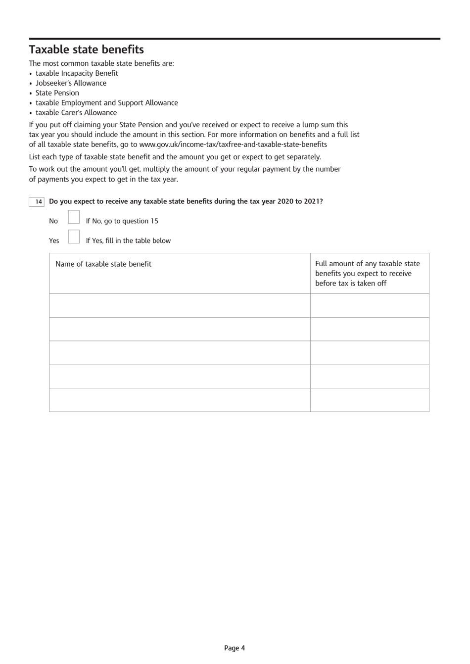 Form P55 Flexibly Accessed Pension Payment: Repayment Claim (Tax Year 2020 to 2021) - United Kingdom, Page 4