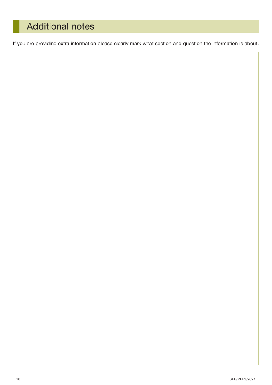 Form PFF2 Assessment of Financial Circumstances for Parents and Partners of Students - United Kingdom, Page 10