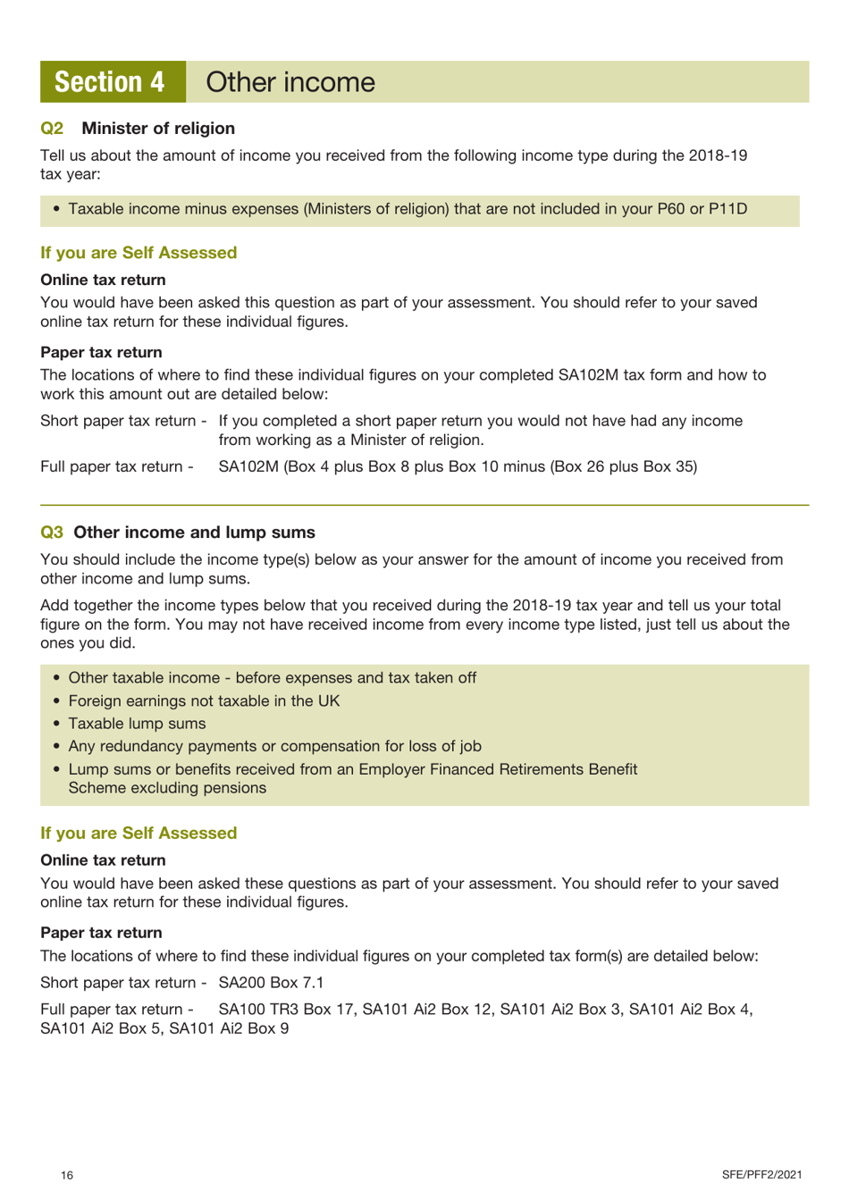 Form PFF2 Assessment of Financial Circumstances for Parents and Partners of Students - United Kingdom, Page 16