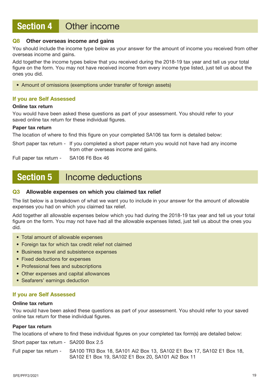 Form PFF2 Assessment of Financial Circumstances for Parents and Partners of Students - United Kingdom, Page 19