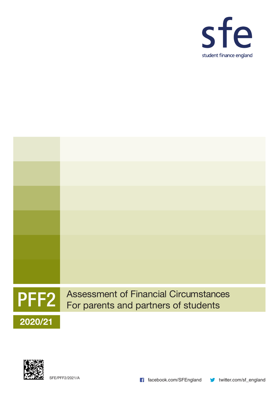 Form PFF2 Assessment of Financial Circumstances for Parents and Partners of Students - United Kingdom, Page 1