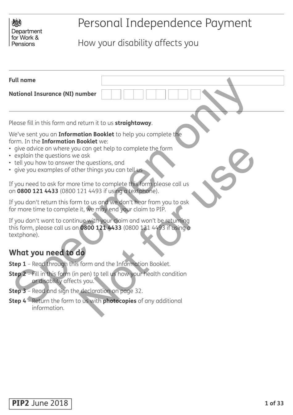 Federal Independence Rebate Form