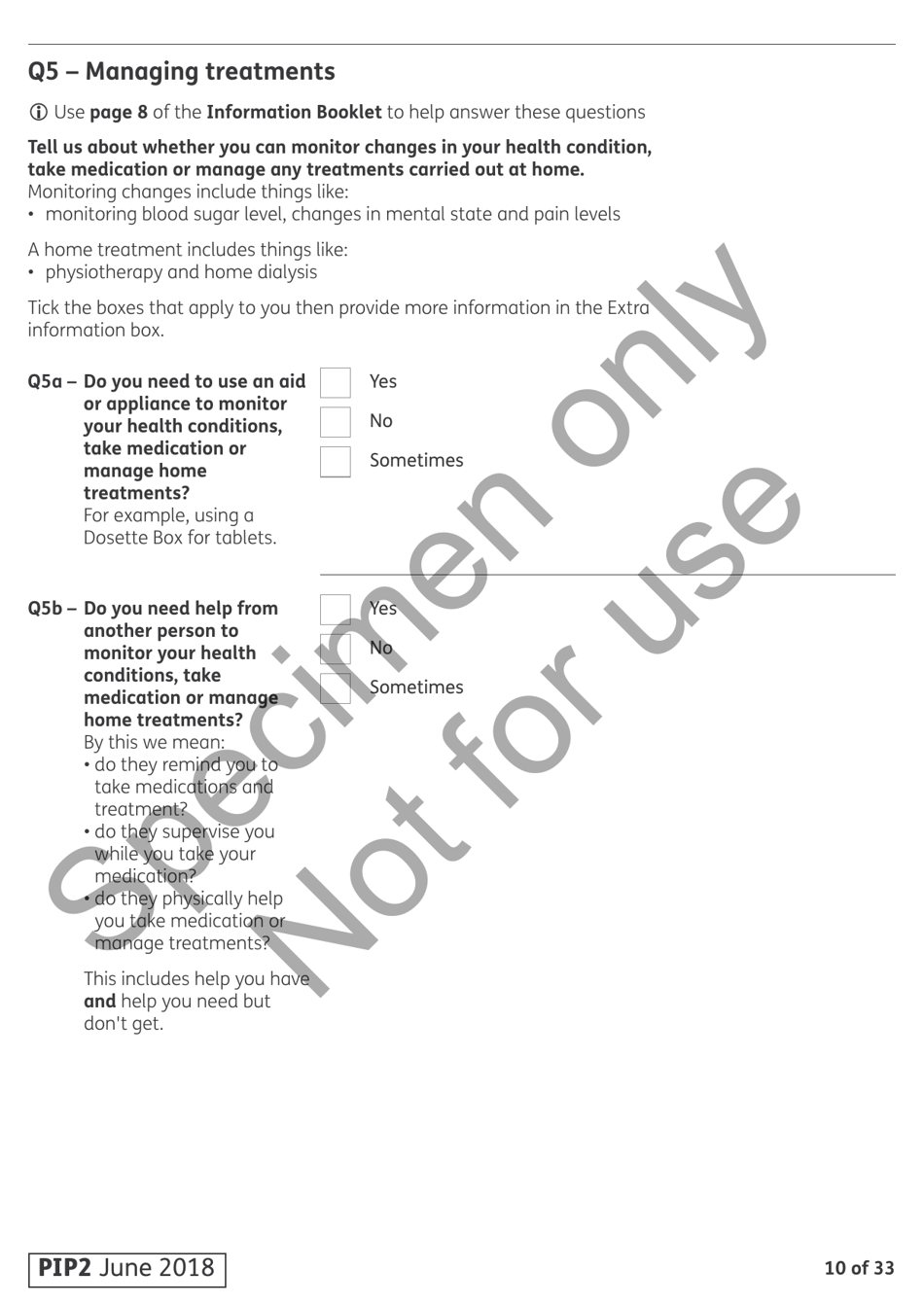 Form PIP2 Personal Independence Payment - United Kingdom, Page 10