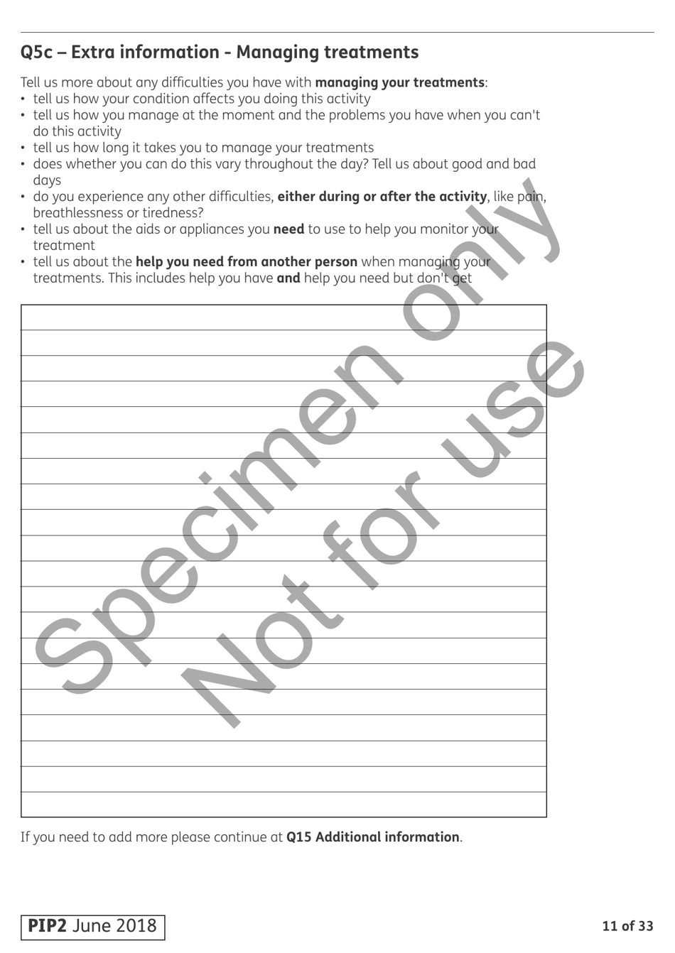 Form PIP2 Personal Independence Payment - United Kingdom, Page 11