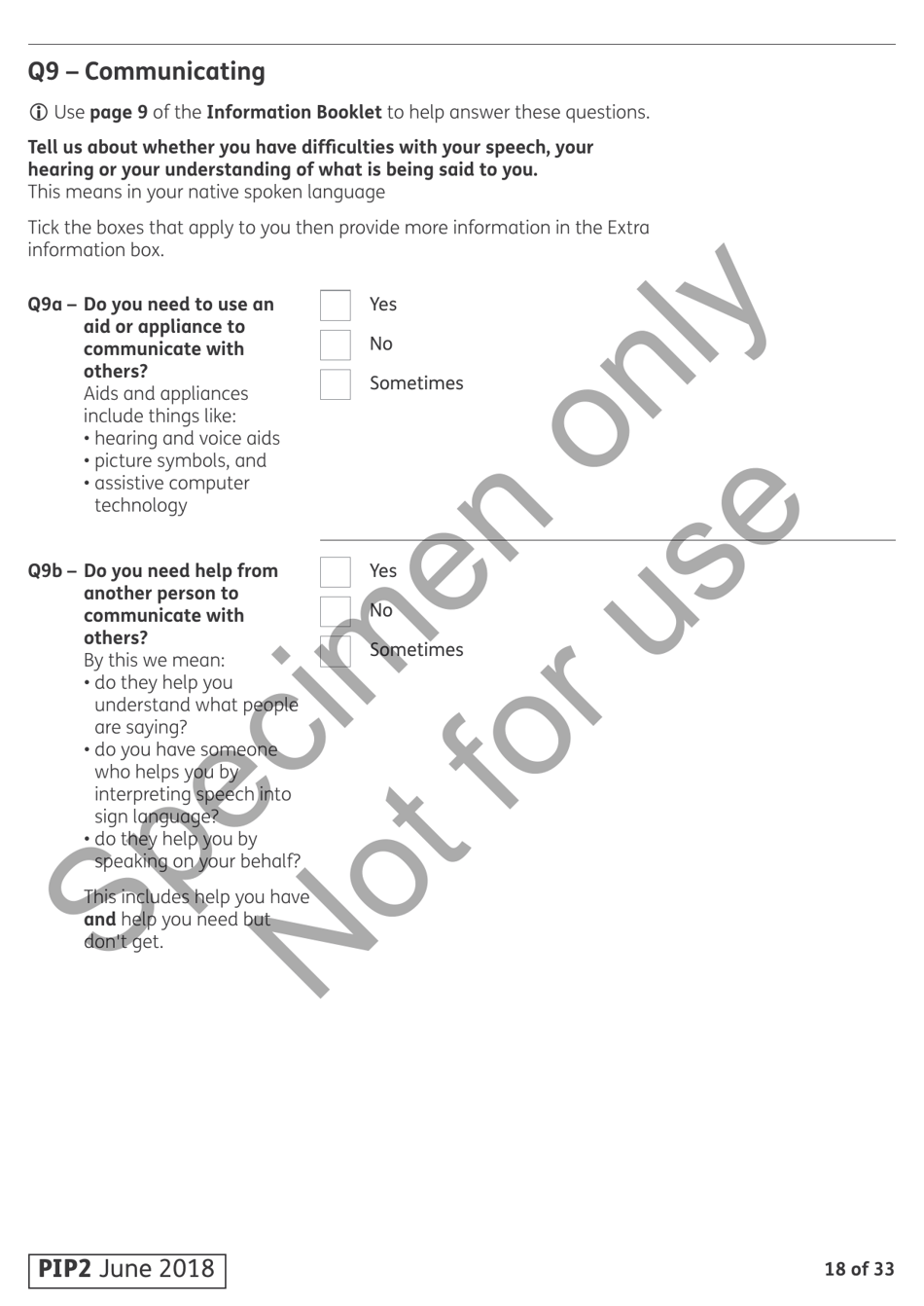 Form PIP2 Personal Independence Payment - United Kingdom, Page 18
