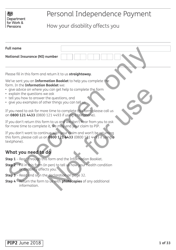 Form PIP2 Personal Independence Payment - United Kingdom