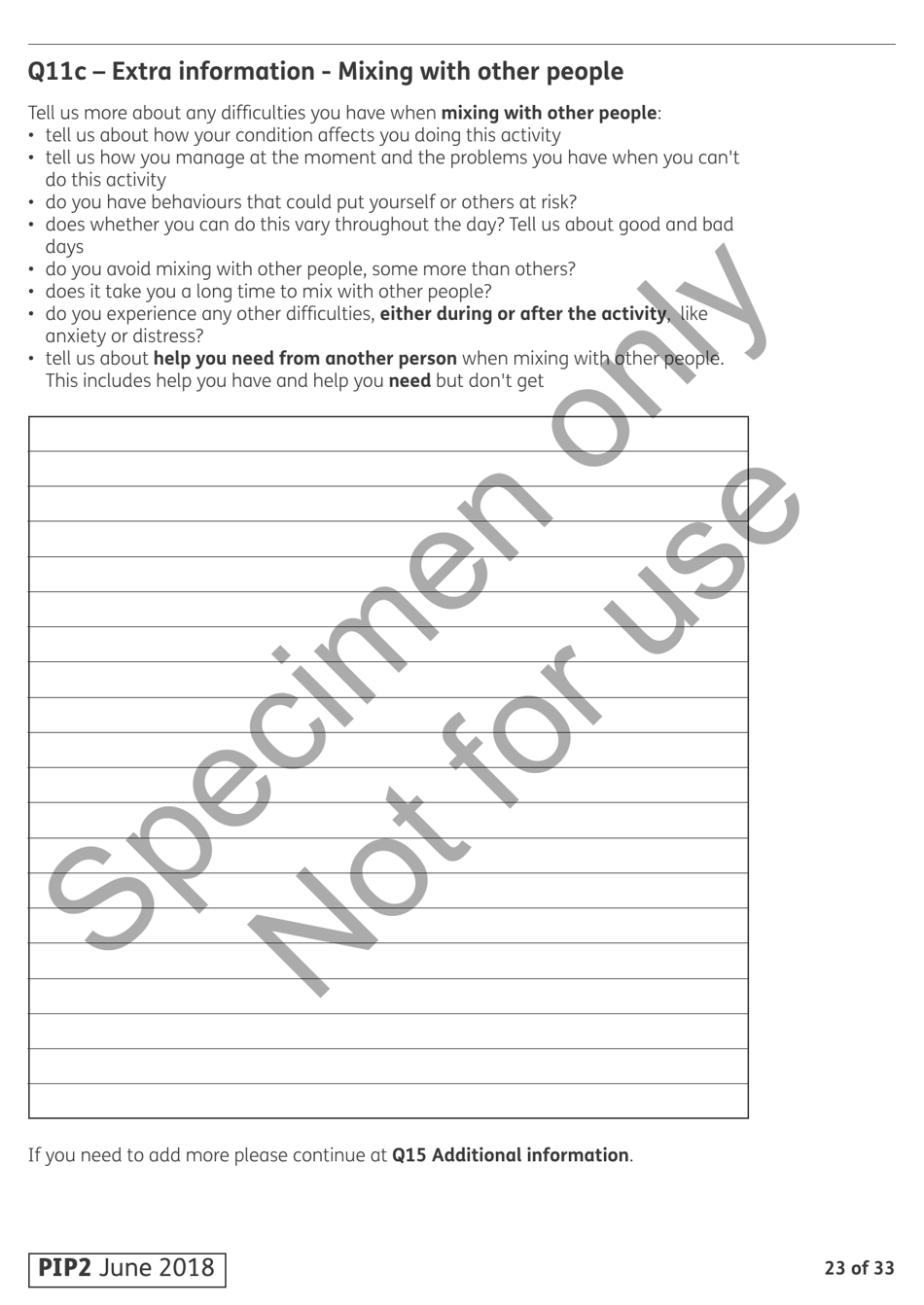 Form PIP2 Personal Independence Payment - United Kingdom, Page 23