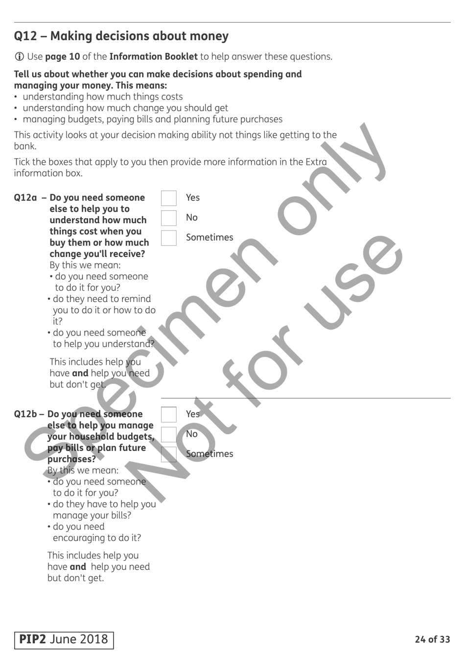 Form PIP2 Personal Independence Payment - United Kingdom, Page 24