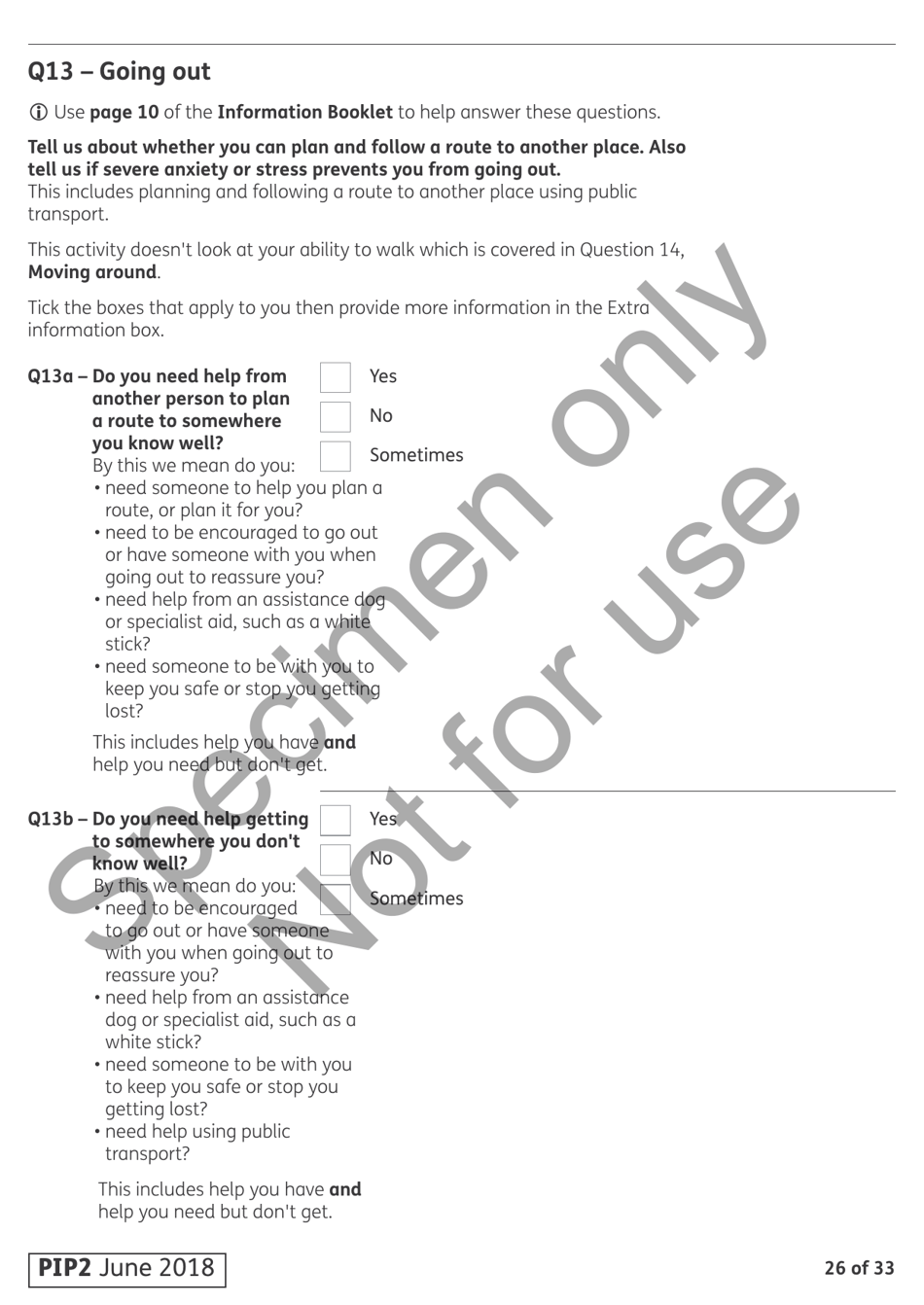 Form PIP2 Personal Independence Payment - United Kingdom, Page 26