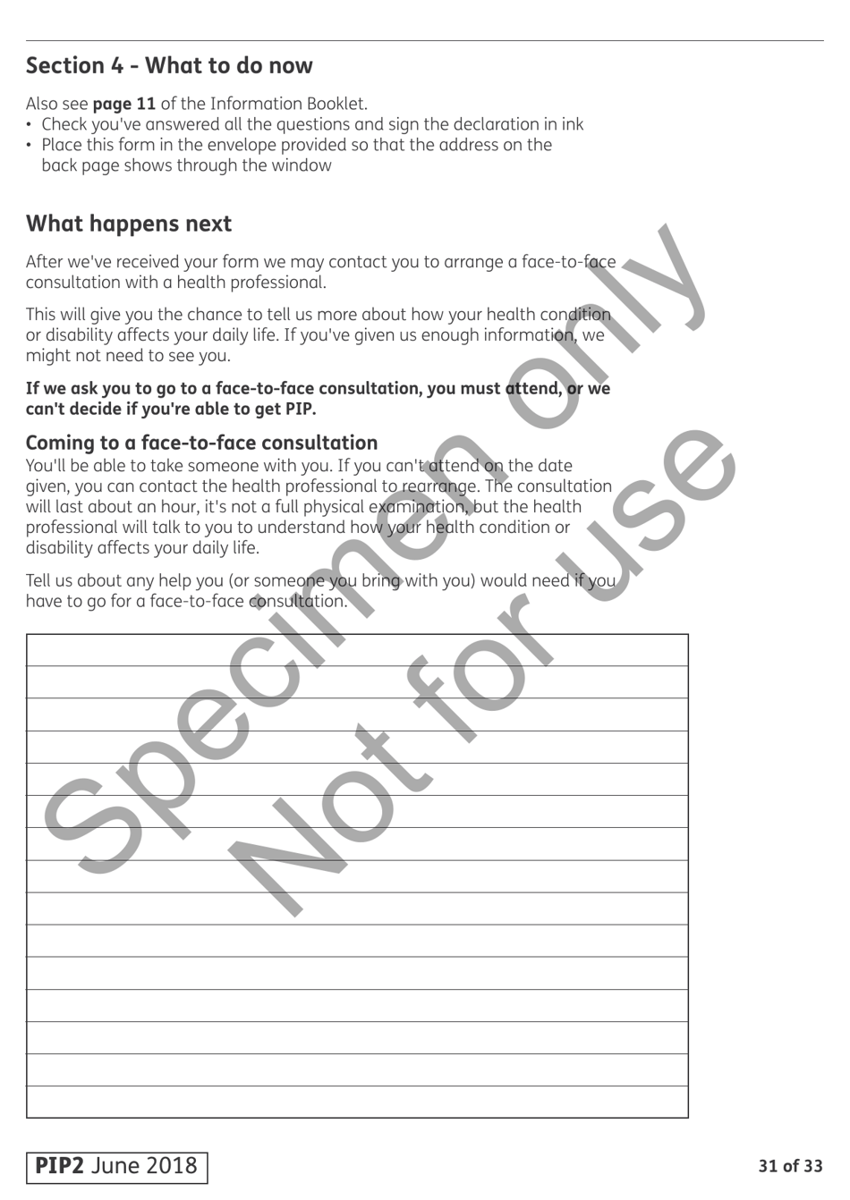 Form PIP2 Personal Independence Payment - United Kingdom, Page 31