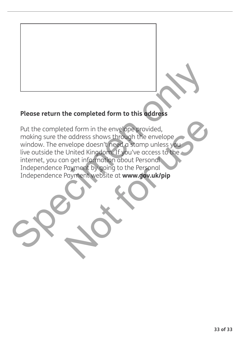 Form PIP2 Personal Independence Payment - United Kingdom, Page 33