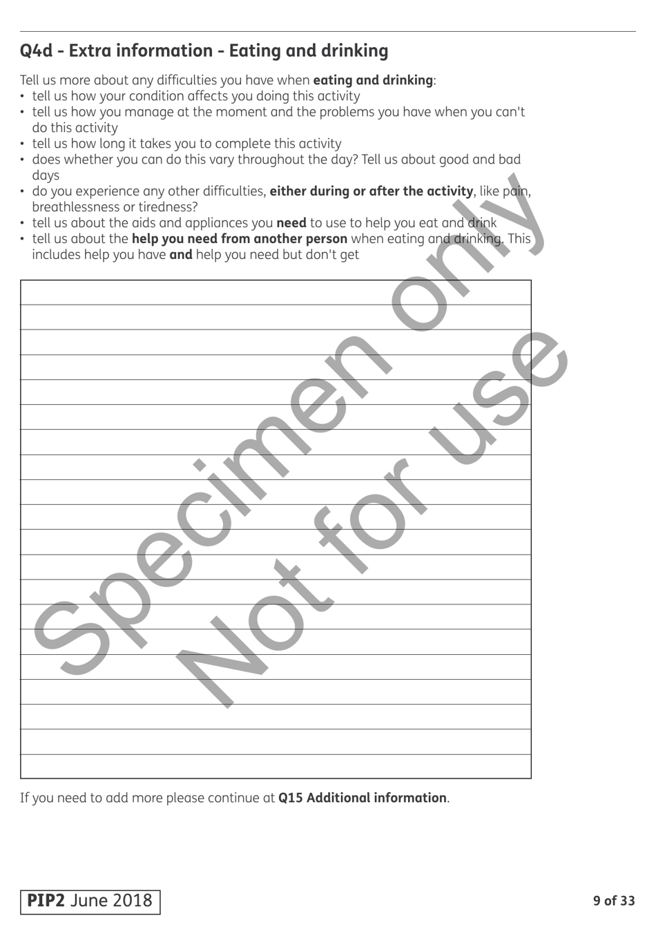 Form PIP2 Personal Independence Payment - United Kingdom, Page 9