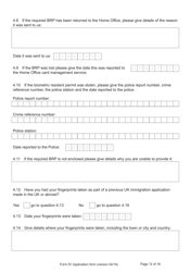 Form S1 Application for Registration as a British Citizen, a British Overseas Territories Citizen, or a British Overseas Citizen - United Kingdom, Page 12