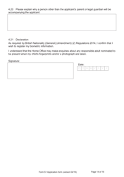 Form S1 Application for Registration as a British Citizen, a British Overseas Territories Citizen, or a British Overseas Citizen - United Kingdom, Page 14