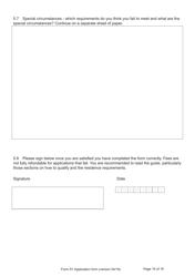 Form S1 Application for Registration as a British Citizen, a British Overseas Territories Citizen, or a British Overseas Citizen - United Kingdom, Page 16