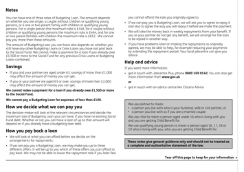 Form SF500 Budgeting Loans From the Social Fund - United Kingdom, Page 2