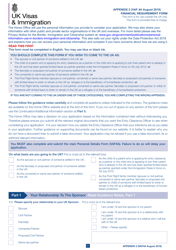 Form VAF4A Appendix 2 Financial Requirement Form - United Kingdom