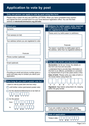 Application to Vote by Post - United Kingdom, Page 2