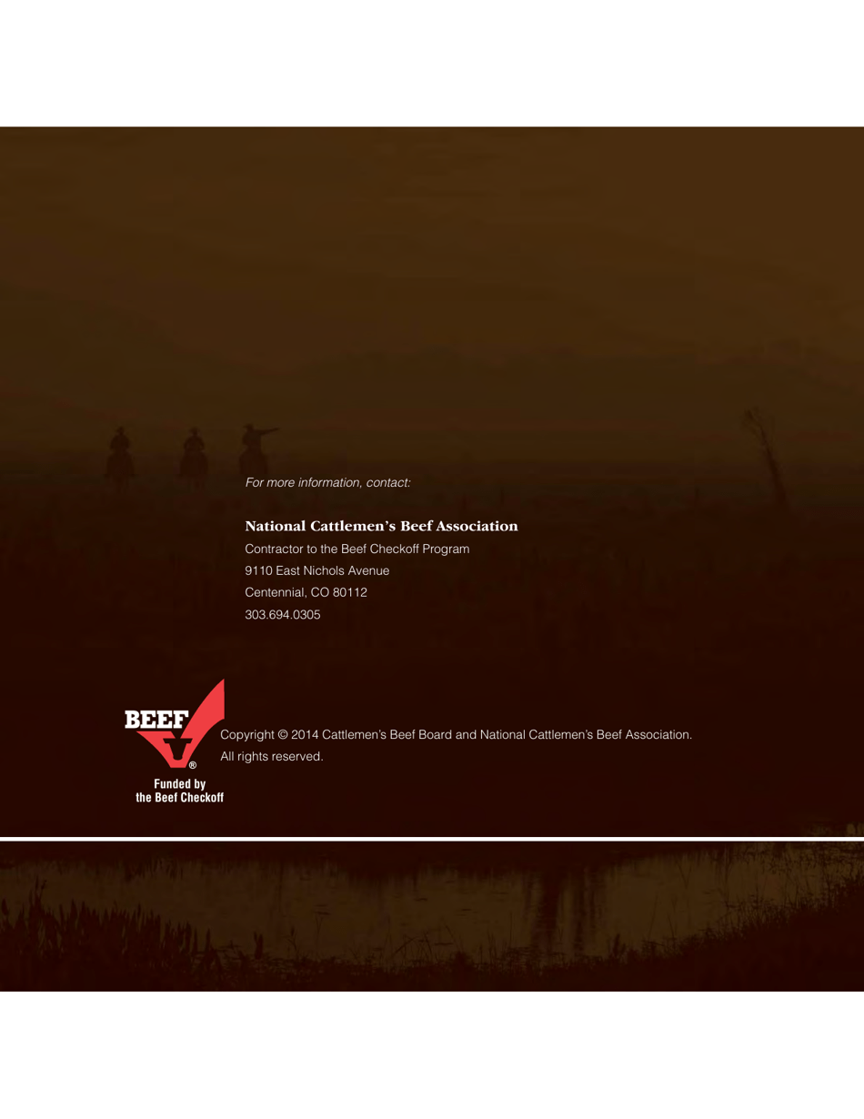 Sustainability Executive Summary - National Cattlemens Beef Association, Page 32