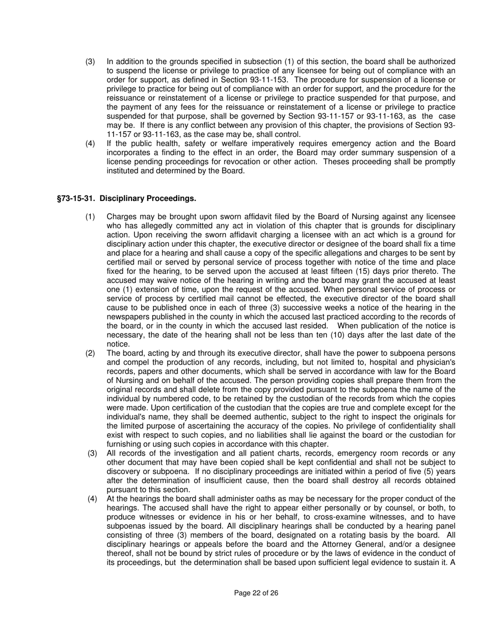 Mississippi Nursing Practice Law - Mississippi, Page 22