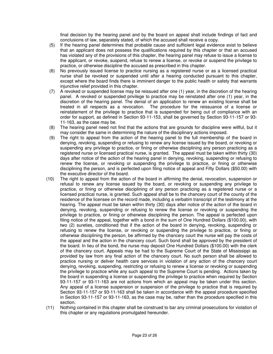 Mississippi Nursing Practice Law - Mississippi, Page 23