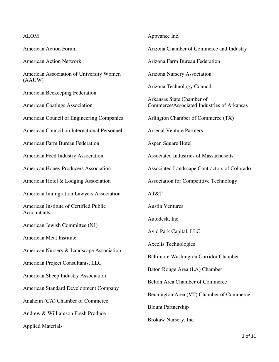 Final Broad Immigration Letter to House, Page 2
