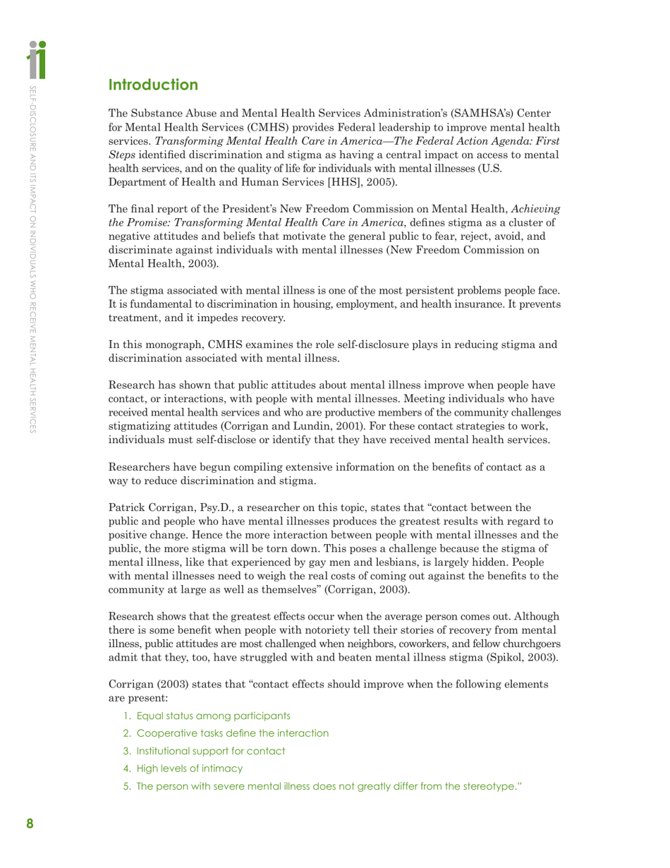 Self-disclosure and Its Impact on Individuals Who Receive Mental Health Services, Page 10