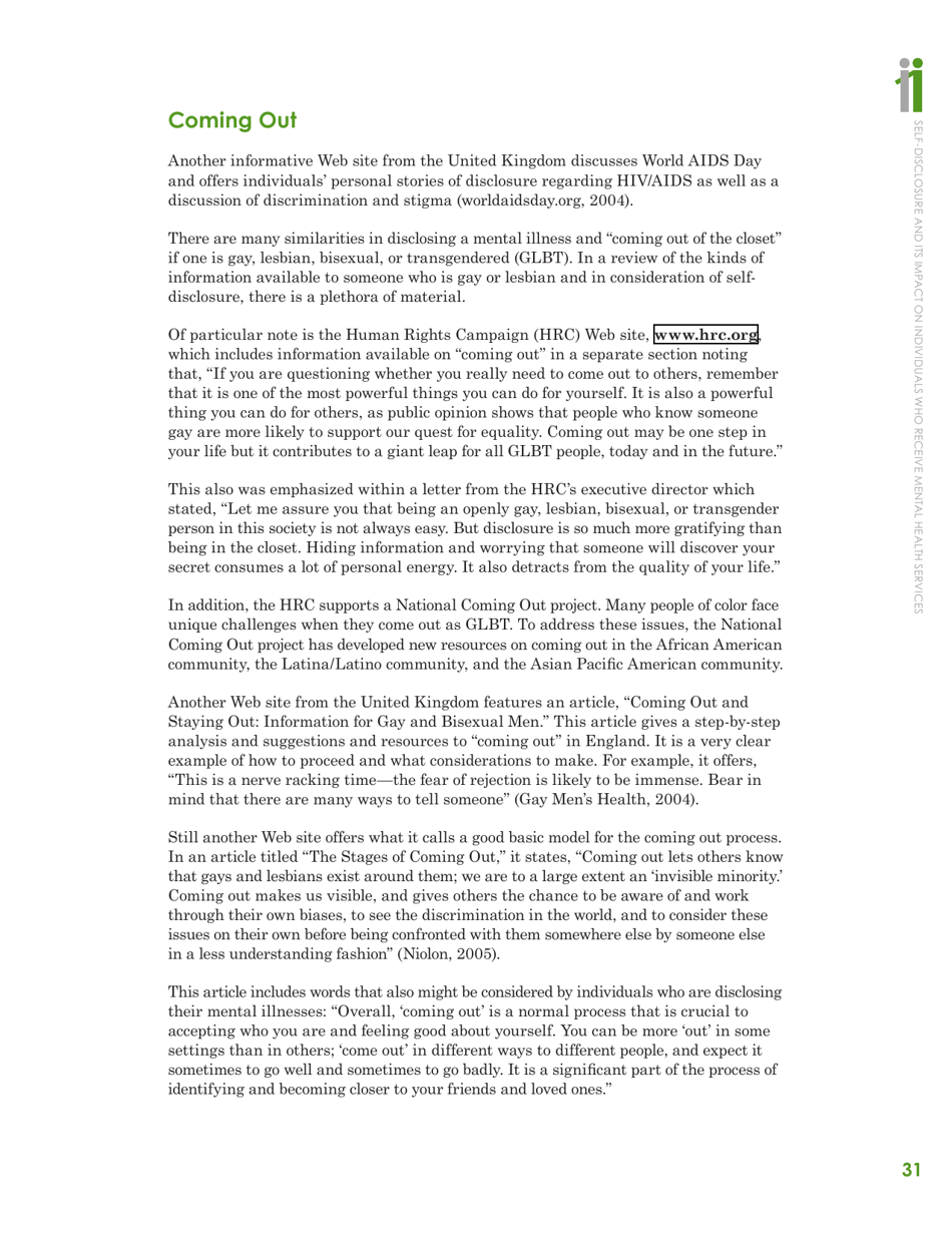 Self-disclosure and Its Impact on Individuals Who Receive Mental Health Services, Page 33