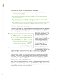 Self-disclosure and Its Impact on Individuals Who Receive Mental Health Services, Page 8